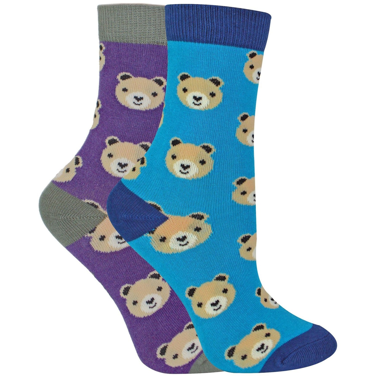 Miss Sparrow 2 Pairs Boys Animal Patterned Bamboo Socks