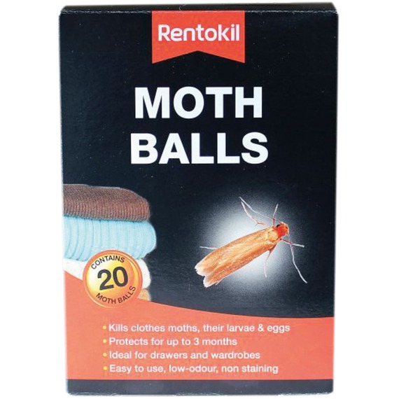 Rentokil Low Odour Moth Balls Pack of 20 PSM97.