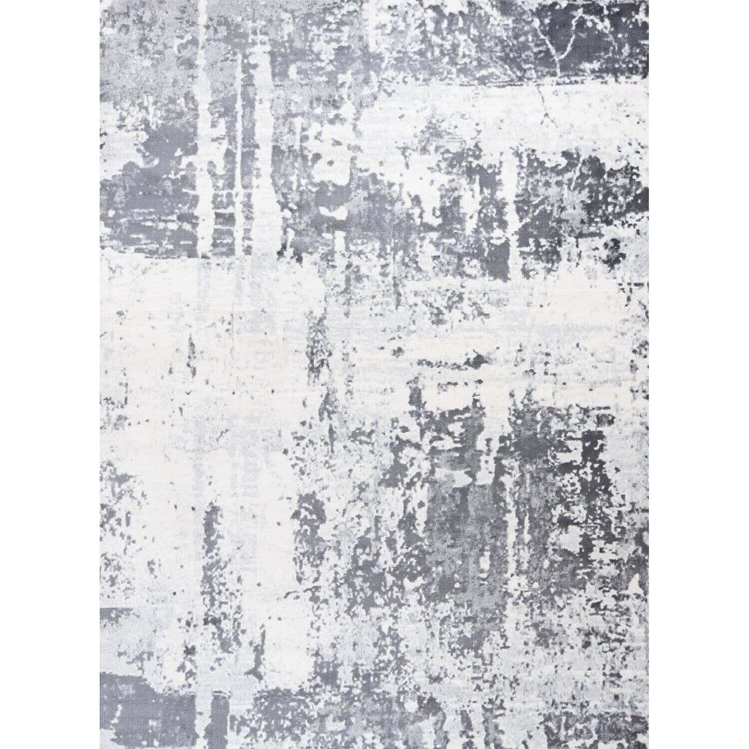 The Rugs Unisex Grey Elaris Stain Resistant Abstract Distressed Living Room Area Rug 420 In | Size: 160Cm X 230Cm - Image 2