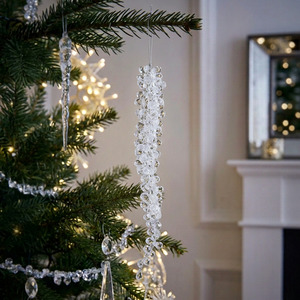 Large Crystal Icicle Decoration