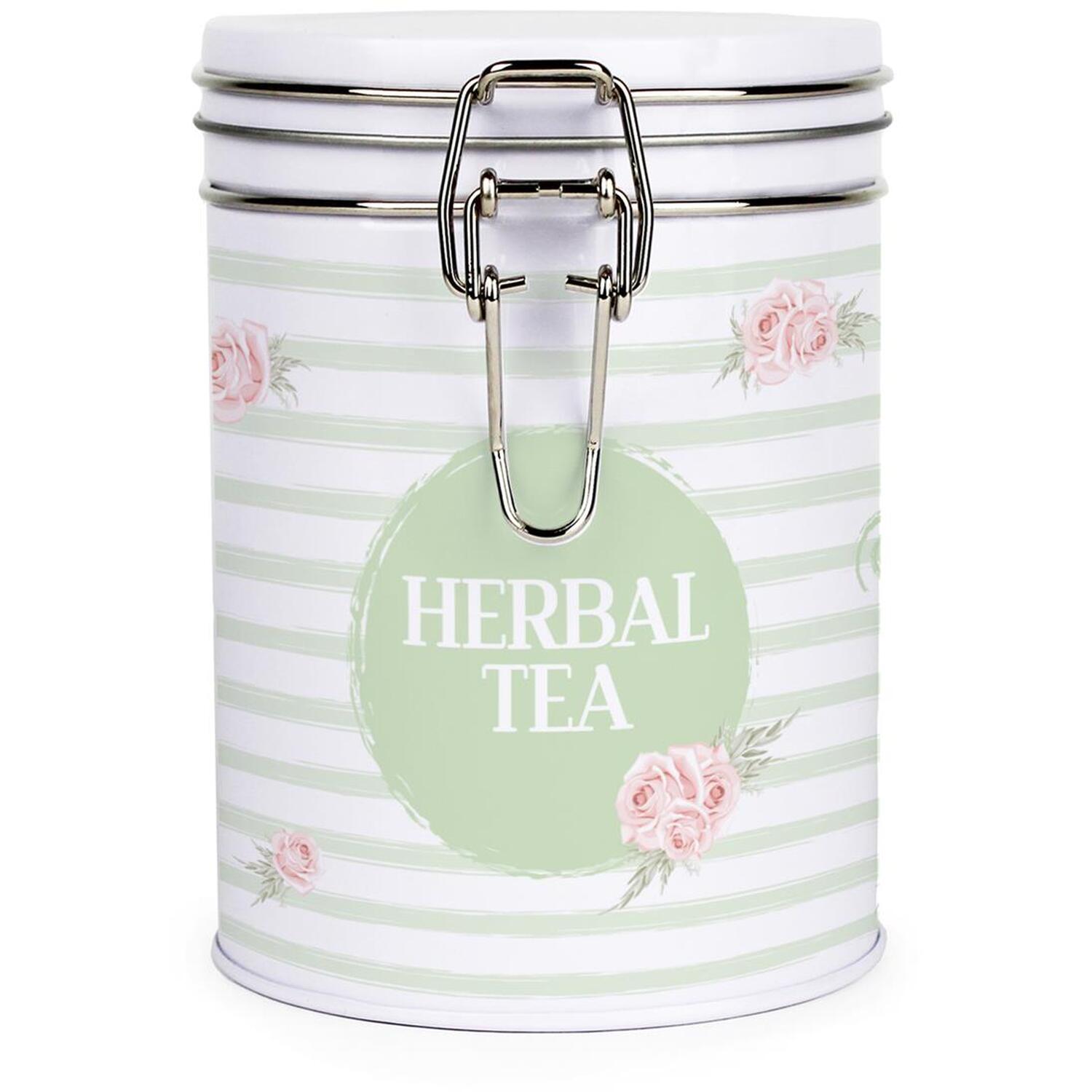 Purely Home Roses & Swirls Clip-Lid Kitchen Storage Canister - Herbal Tea