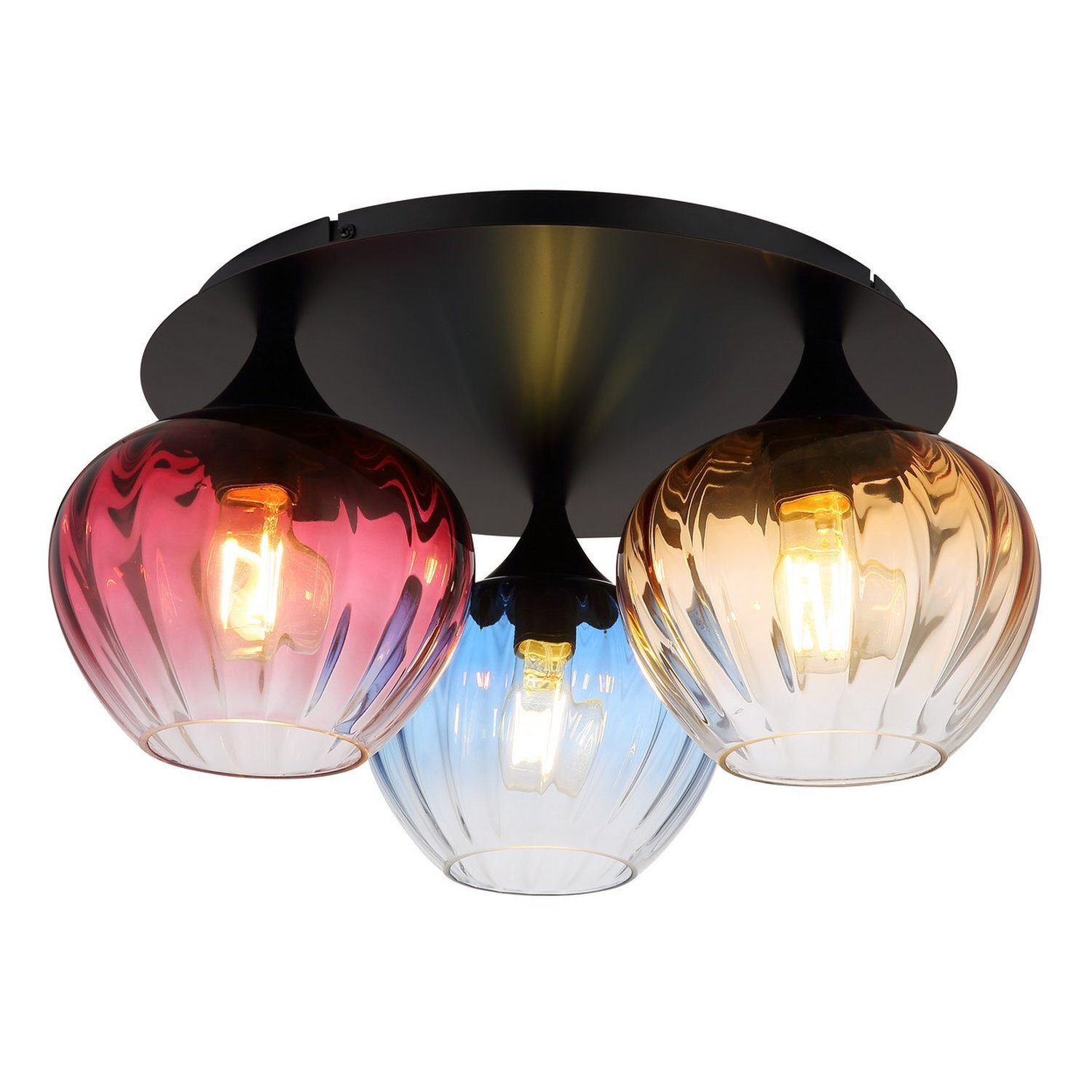 Globo Lighting Sander Ceiling Light Black