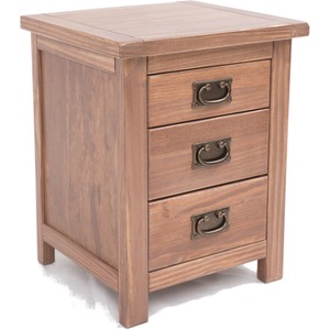 Padua 3 Drawer Bedside Cabinet - Antique Brass Drop Handle