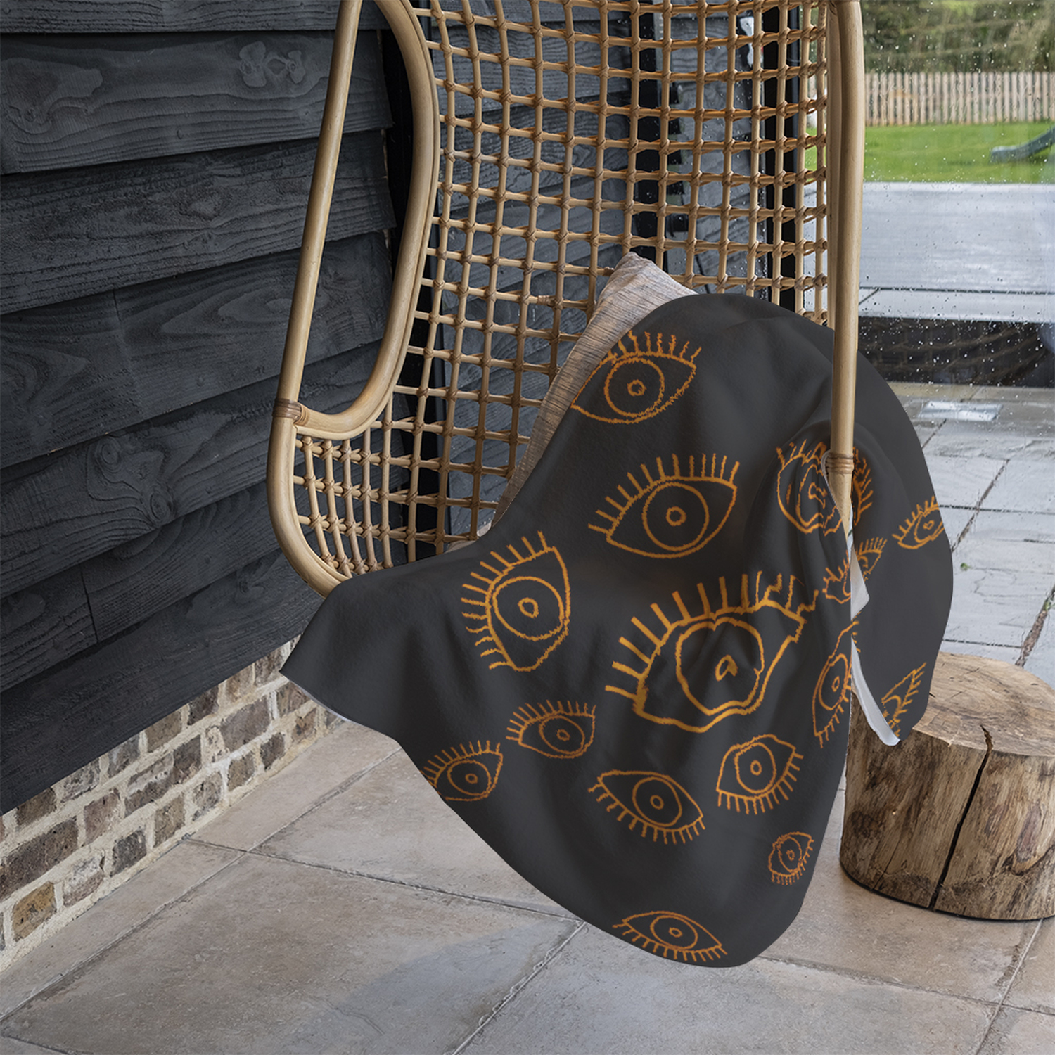 Eye Icon Blanket - Black