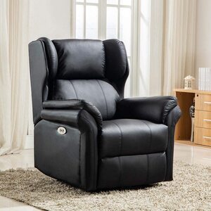 Oakford Electric Bonded Leather Auto Recliner Chair with USB
