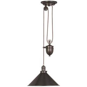 Provence 1 Light Dome Ceiling Pendant Old Bronze, E27