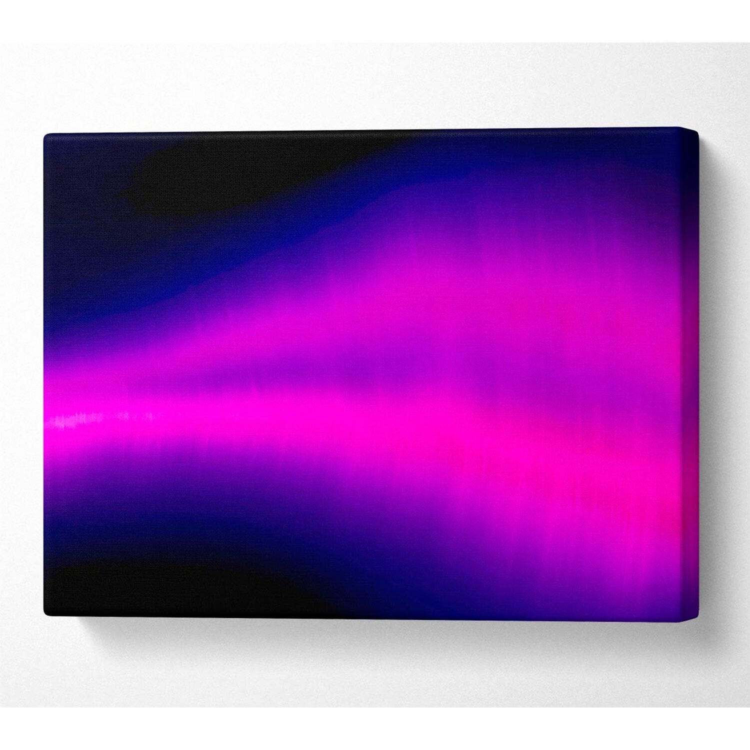 Wallart-Direct - Cerise Sound Wave Canvas Print Wall Art - Yellow / 101.6cm thumbnail