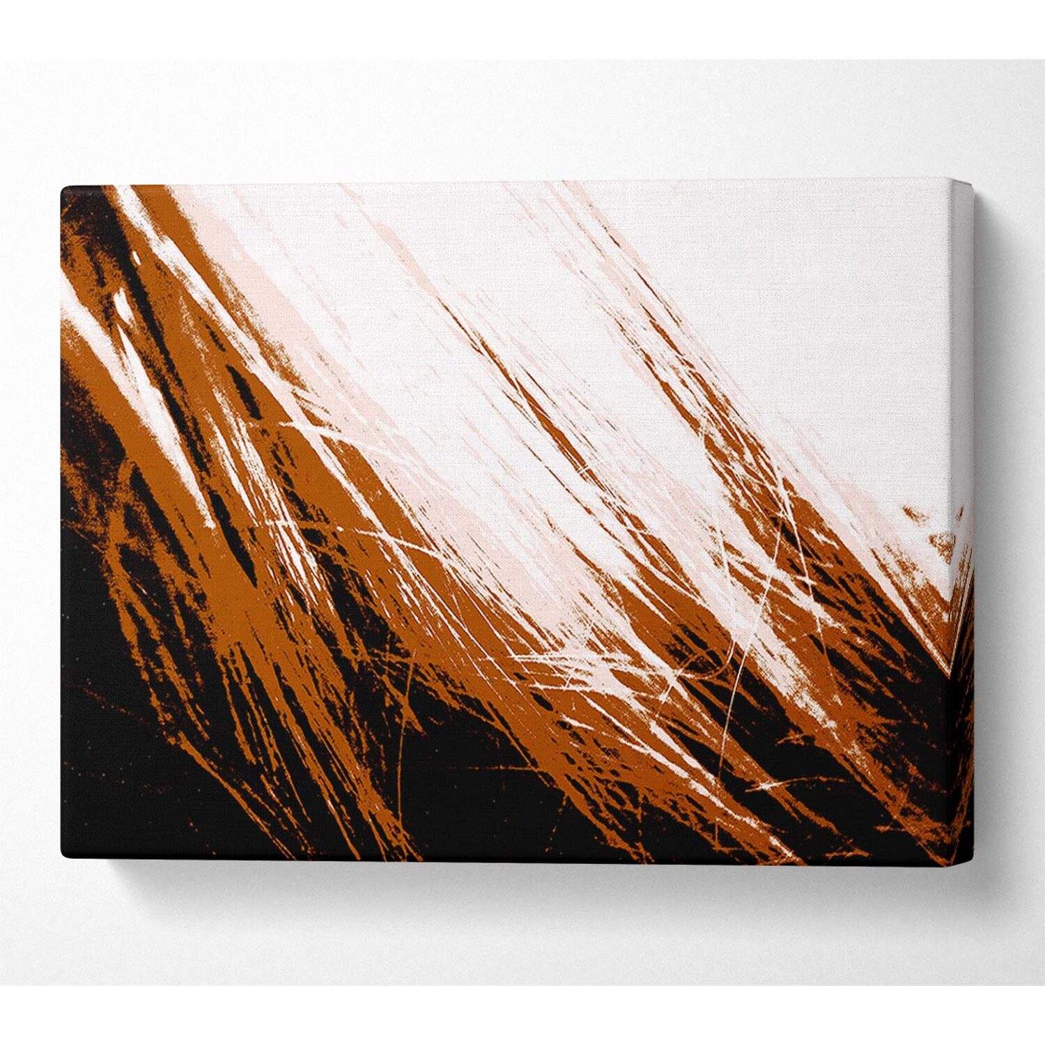 Wallart-Direct - Chocolate Snow Storm Canvas Print Wall Art - Yellow / 101.6cm thumbnail