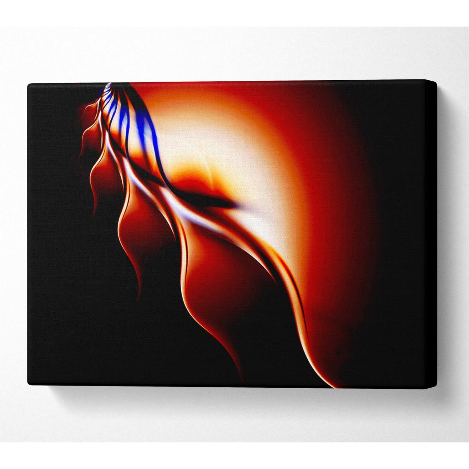 Wallart-Direct - Flames Of Passion Canvas Print Wall Art - Yellow / 101.6cm thumbnail