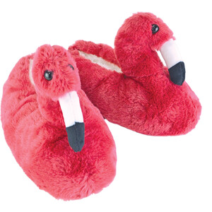Ladies Novelty Soft Soled Flamingo Slippers