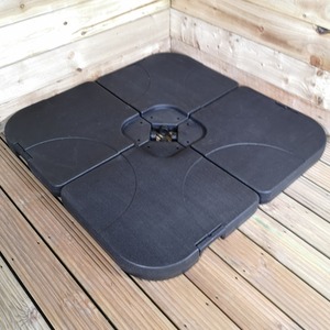 Black 4 Pack Square Water or Sand Filled Parasol Base  shot 2797719