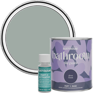 Rust-Oleum Bathroom Tile Paint in Gloss Finish - Pitch Grey 750ml