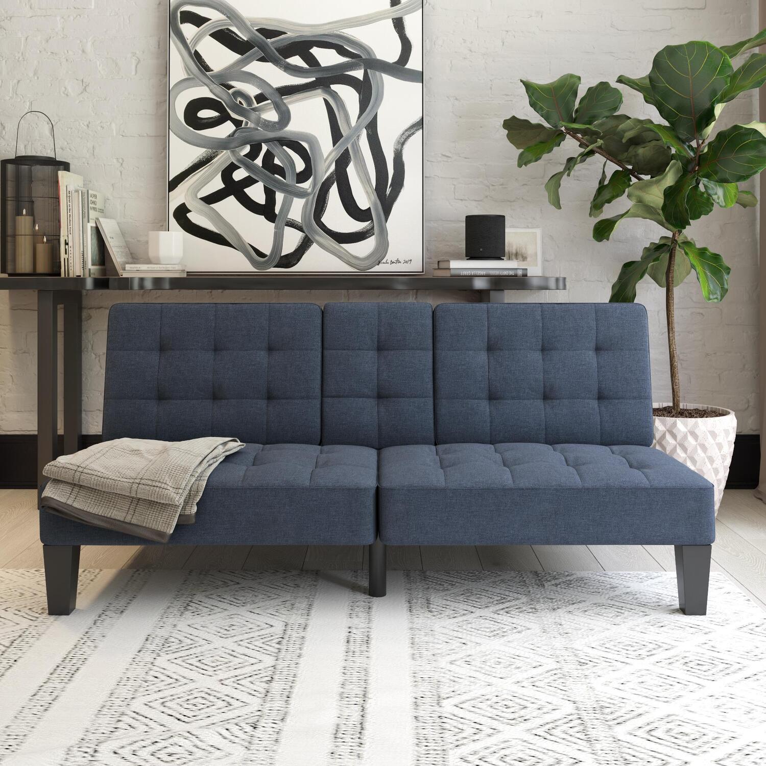 Adalynn Convertible Sofa Bed - Blue Linen