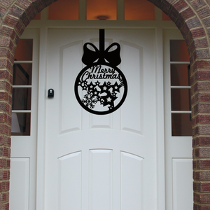 Star Merry Christmas Front Door Sign