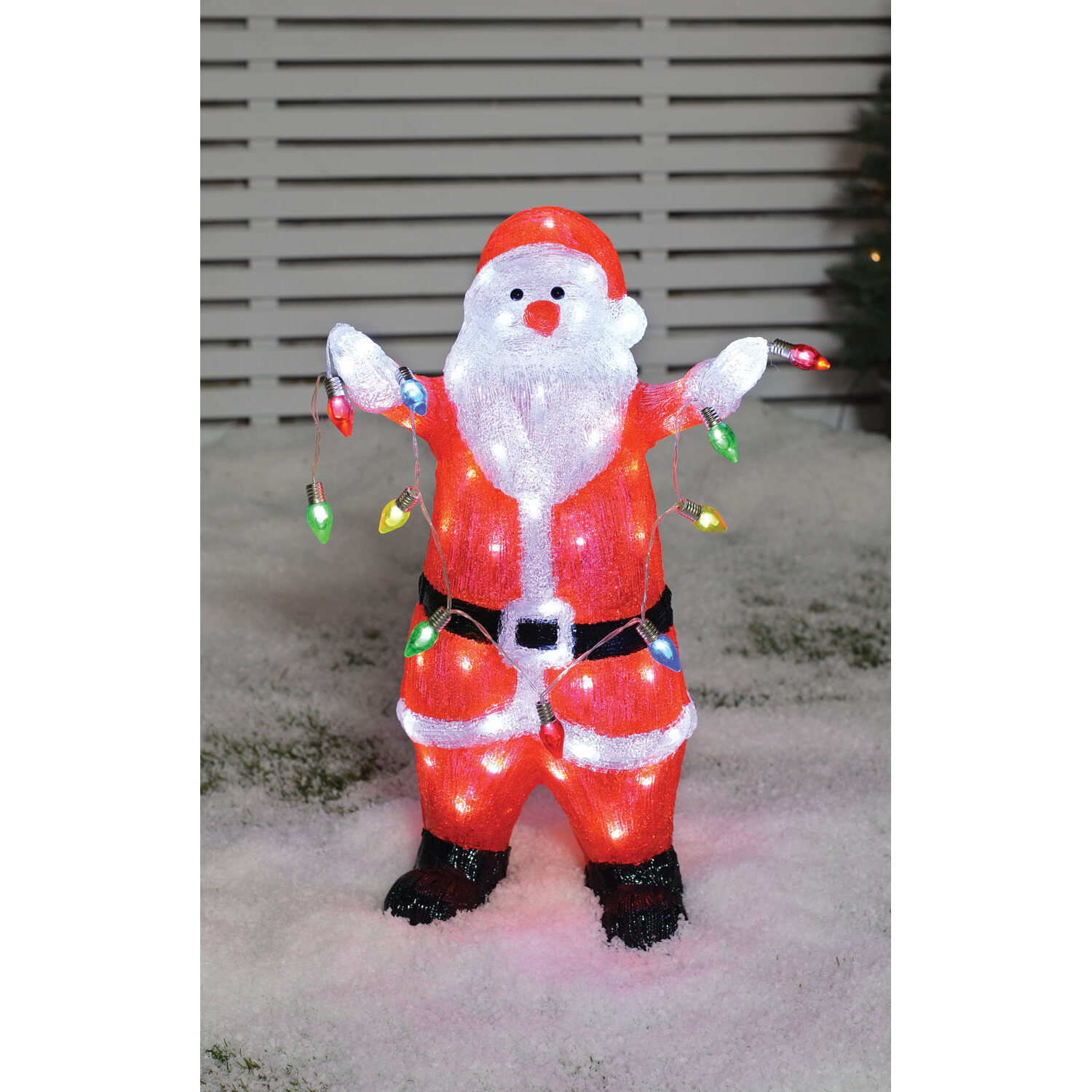 Image of Acrylic Standing Santa - Red
