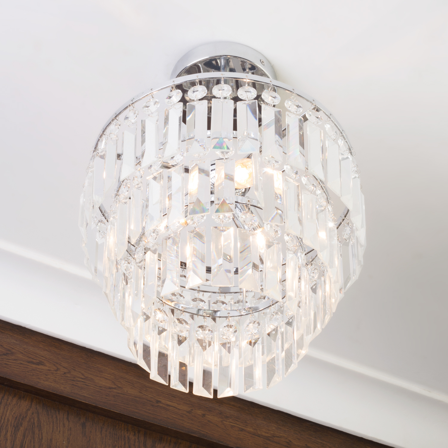 Vasca Bathroom Semi Flush - Chrome