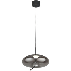 Everglade Black and Smoked Glass Pendant