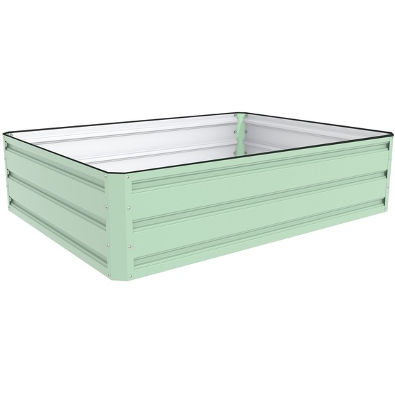 Metal Raised Garden Bed in Sage Green