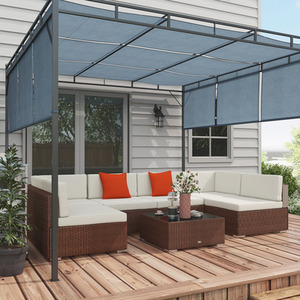 Brown Outsunny 7 Piece Rattan Garden Furniture Set shot 4935696