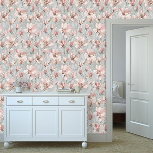 Camilla Floral Blossom Flower Trail Vinyl Wallpaper