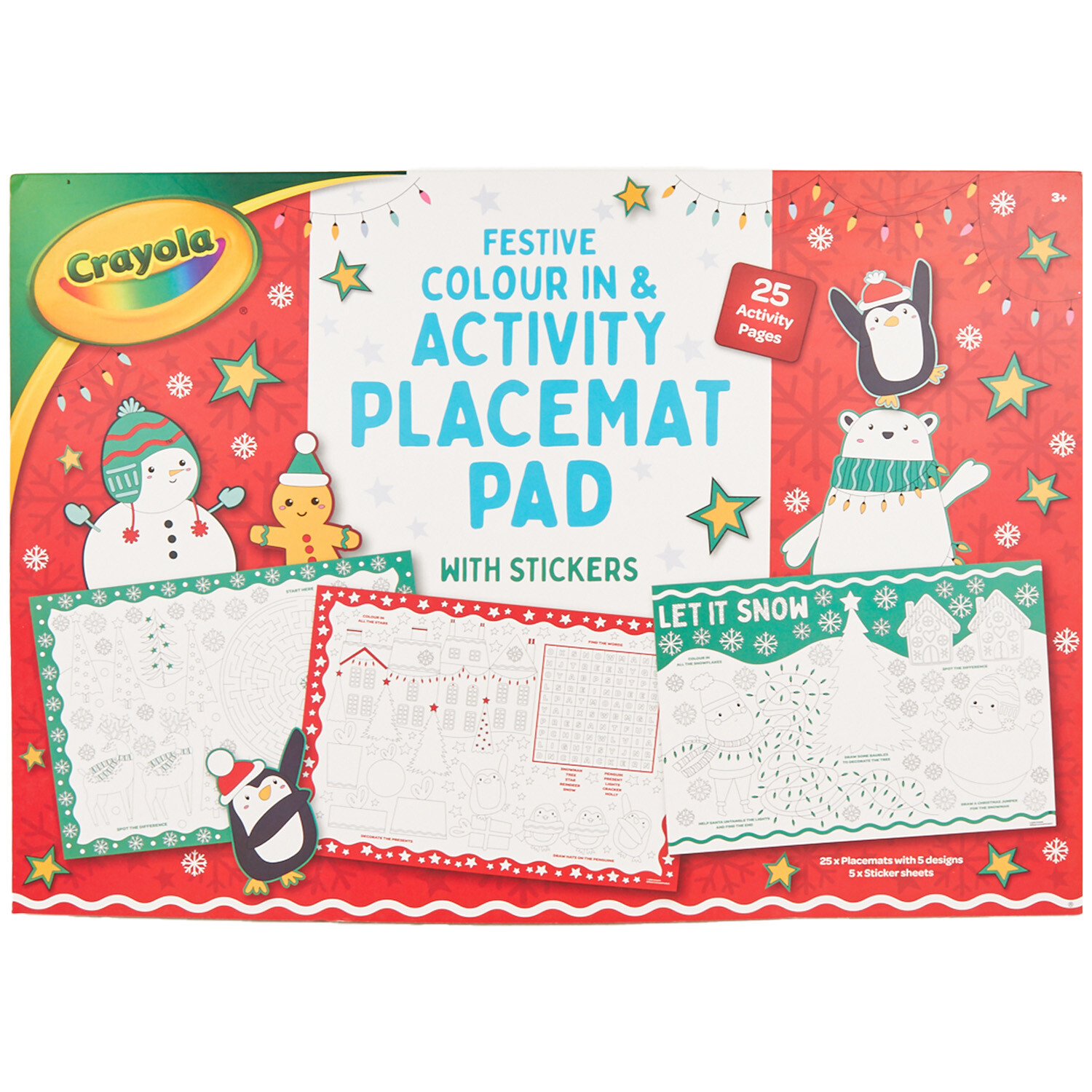 Colour In Christmas Activity Placemat Pad