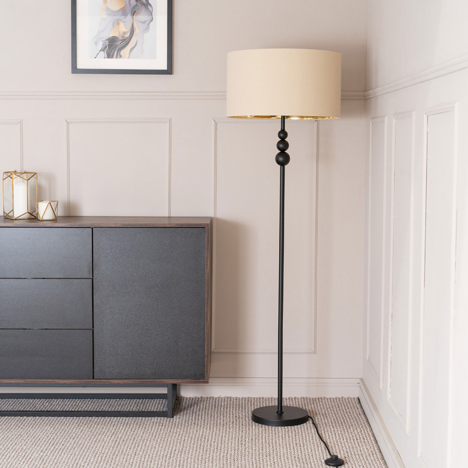 Image of Marissa Stacked Ball Floor Lamp with&hellip;