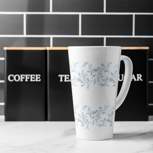 Decorative Swirls And Flowers Latte Mug