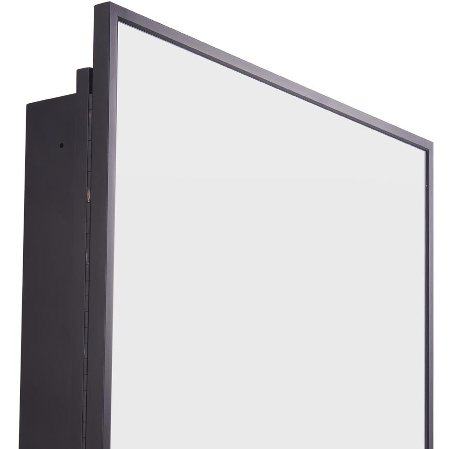 Rectangular Aluminum Frame Storage Mirror Cabinet - Black 51cm 11 2kg