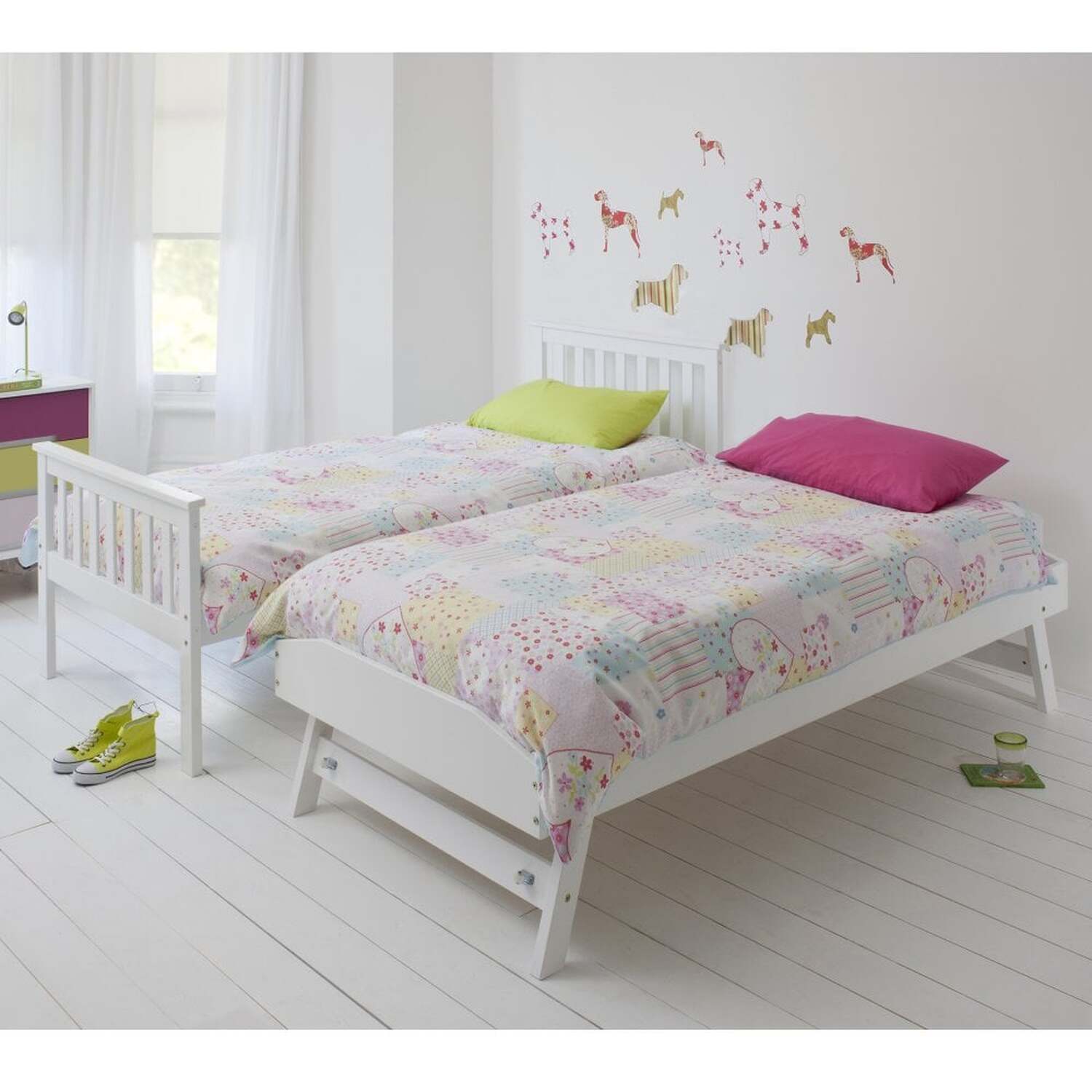 Millie Day Bed With Trundle - White