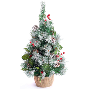 2ft Frosted Red Christmas Tree