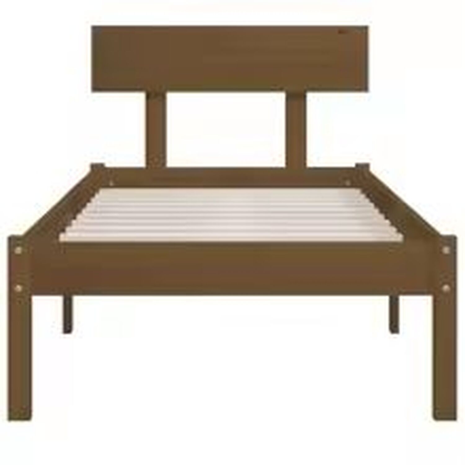 Single Solid Wood Pine Bed Frame - Brown