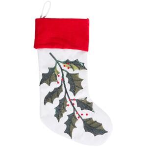 Sparkly Holly Stocking
