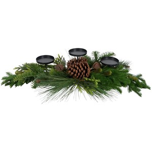 Pinecone and Bells Candle Holder