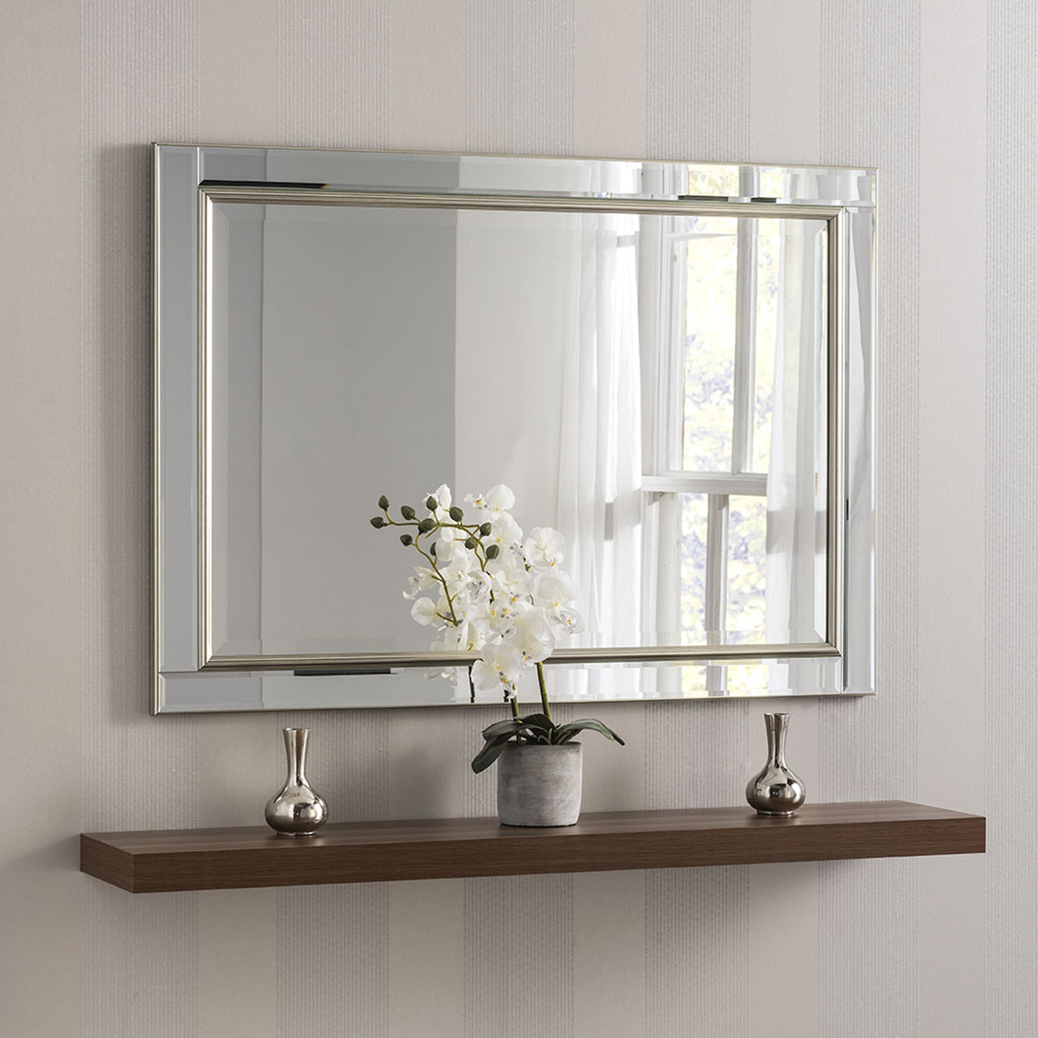 Image of Champagne Framed Beveled Mirror - Champagne&hellip;