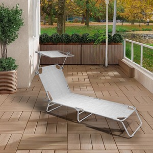 Premium Folding Recliner Sun Lounger Chair with Adjustable Sunshade