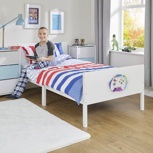 Kids Single White Bed - Gaming