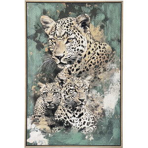 Regal Leopards Framed Canvas
