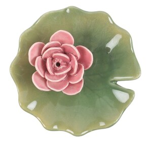 Lily Pad Ceramic Incense Holder And Trinket Dish