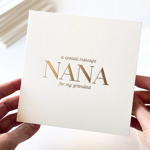 Luxury Special Message Card  Nana Grandad