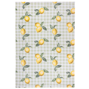 Fruits Lemons Striped Indoor-Outdoor Rug
