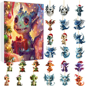 Christmas Calendar Advent Calander Acrylic Cartoon Dragon Ornament