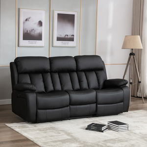 Chester Electric High Back Luxury Leather Recliner 3 Seater Sofa