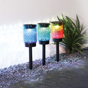 Pack of 3 Solar Santos Stake Lights