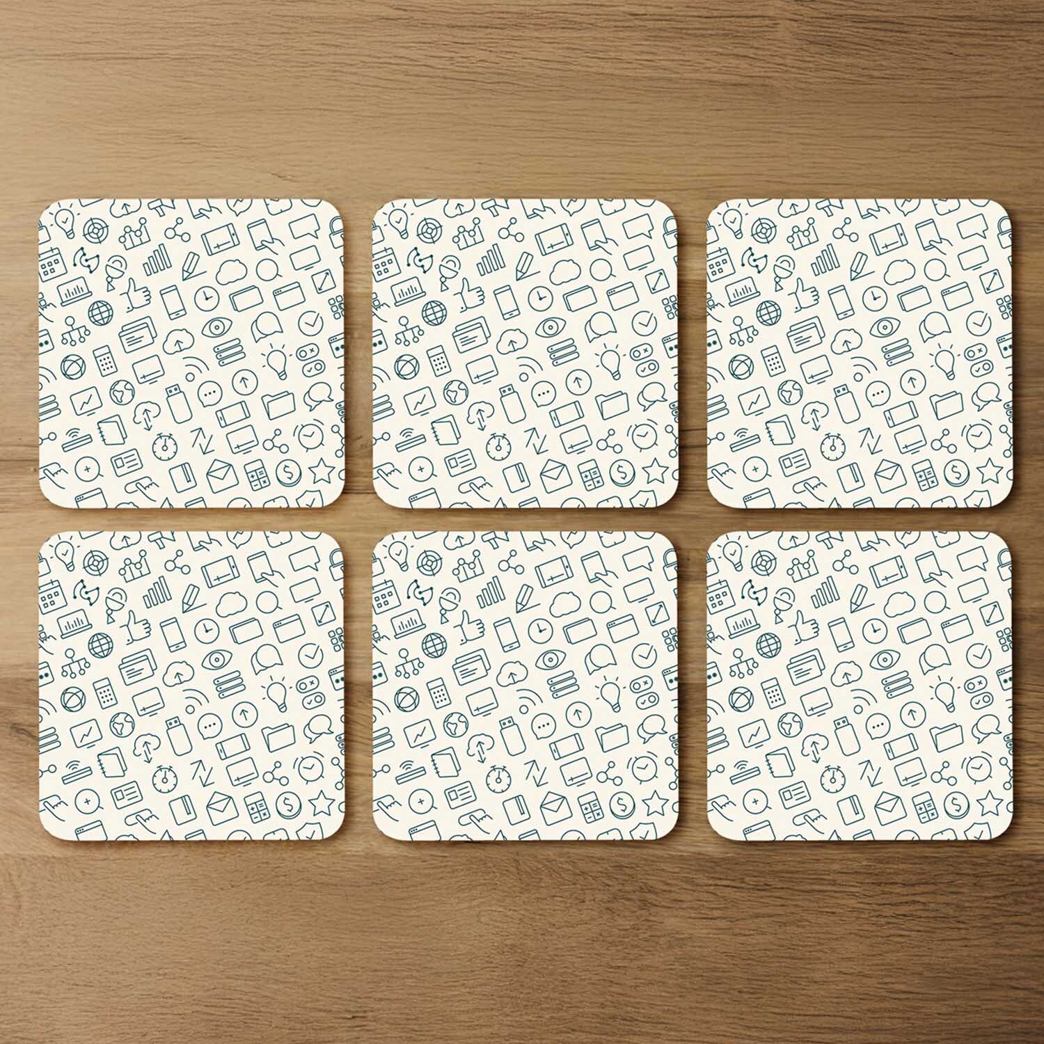 Outline Icons Coaster - Green