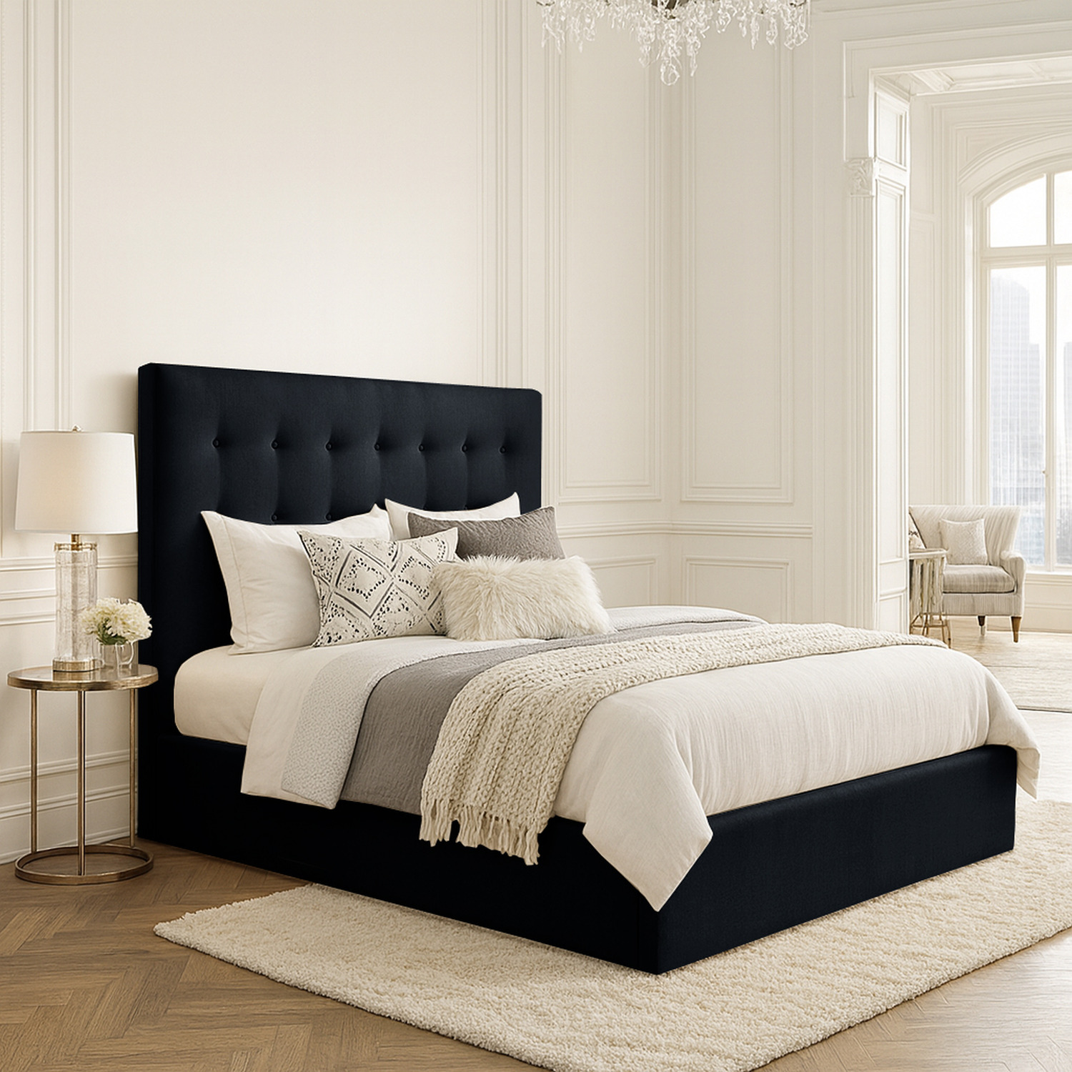 Serena Bed Frame - Black Single