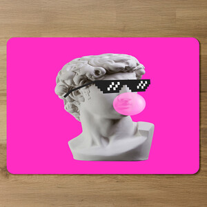 Plaster statue,  David's head in pixel glasses Designer Placemat Set
