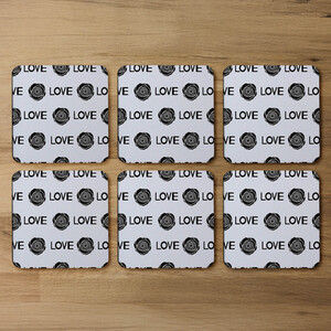 Rose  Love Print Coaster