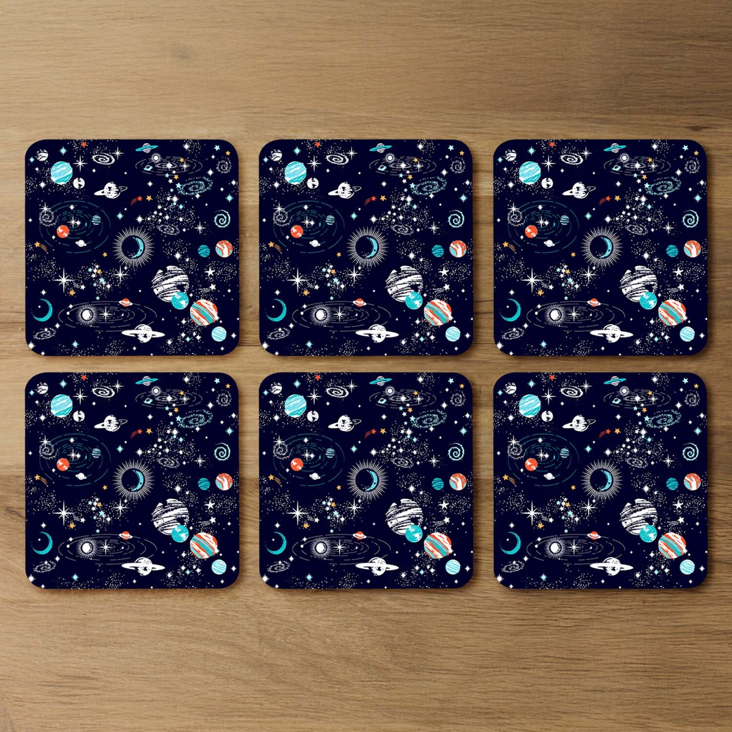 Space Galaxy Constellation Coaster - Blue