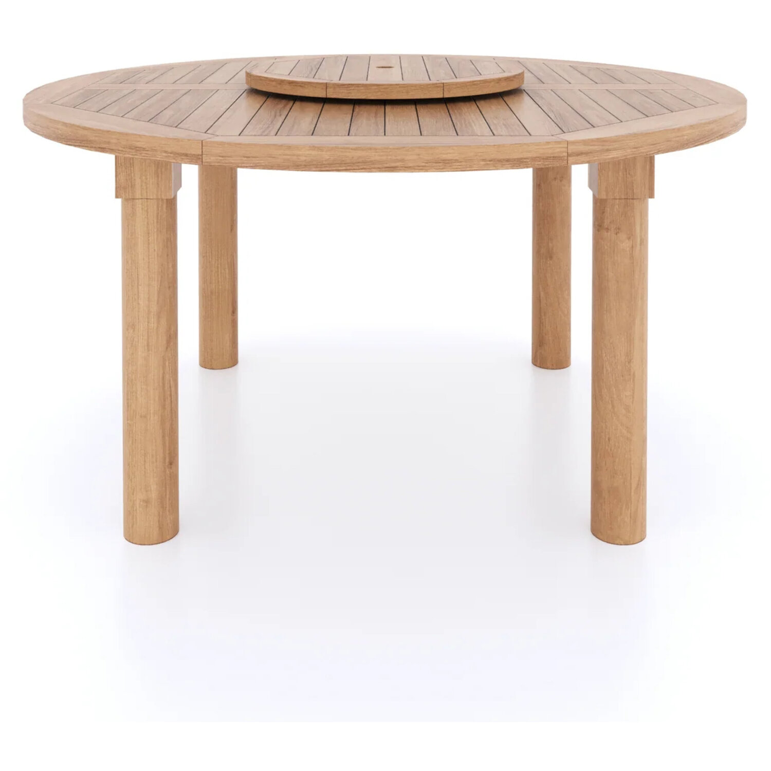 Bercial Teak Garden Dining Table And 4 Seat Chair Set - Teak Table 2 Chairs 2 Benches Green Cushions