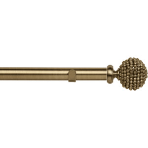 28mm Fixed Length Metal Eyelet Curtain Pole Set - Mia Finial